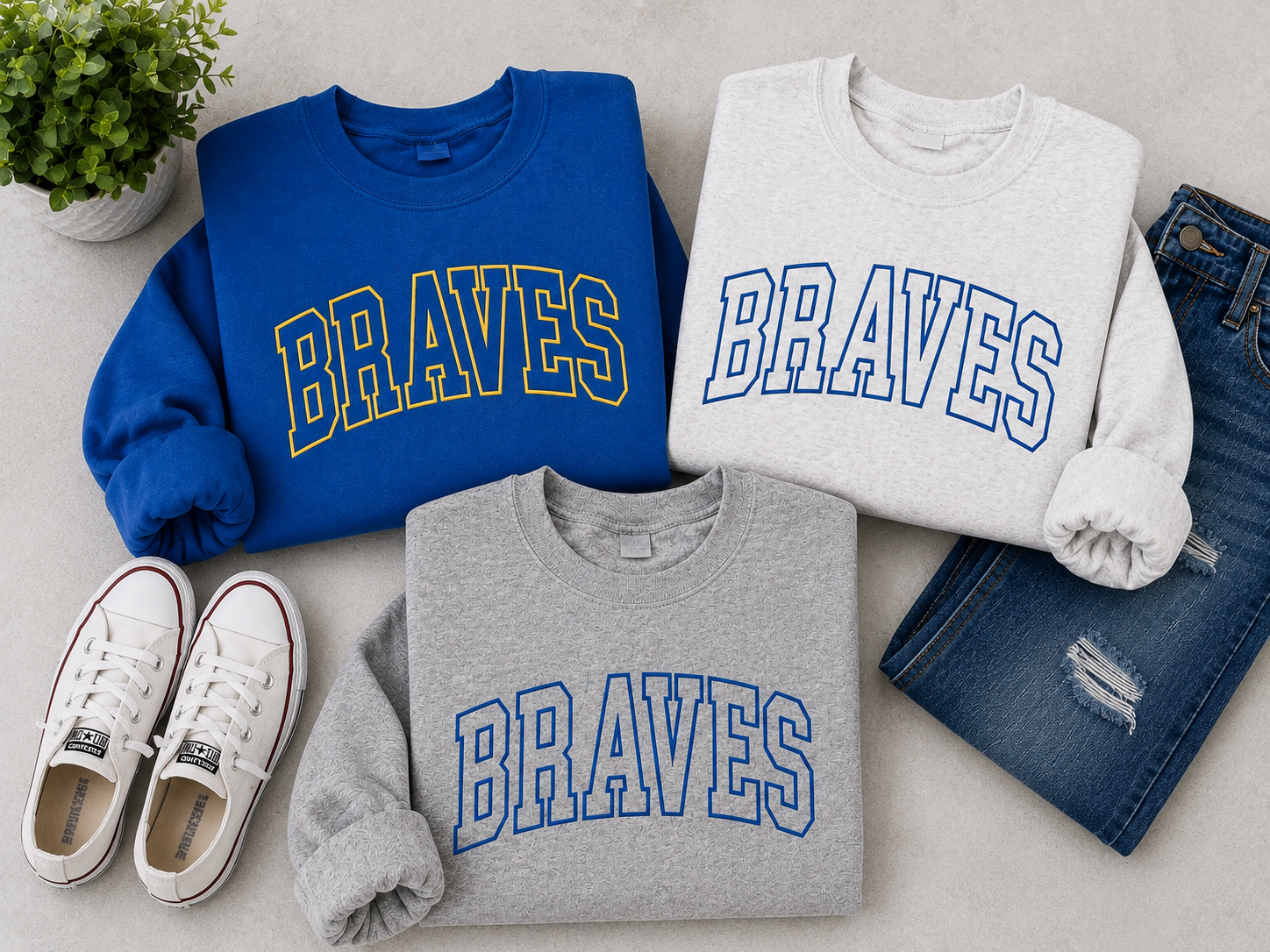 Custom School Mascot Embroidered Sweatshirt